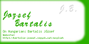 jozsef bartalis business card